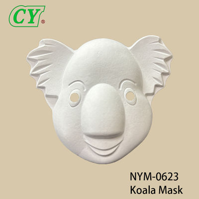 DIY 할로윈 동물 가면 (흰색) - 친환경 펄프 몰드 베이스, 그림 및 스프레이 페인팅용